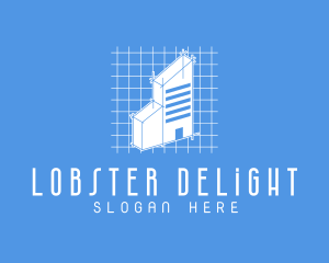 Blue Tower Blueprint logo design