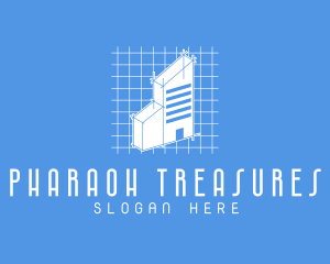 Blue Tower Blueprint logo design