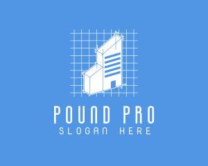 Blue Tower Blueprint logo design