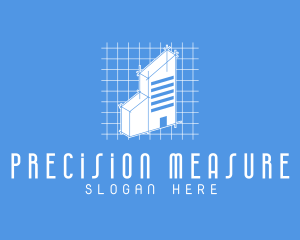 Blue Tower Blueprint logo design