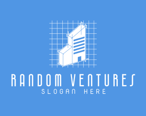 Blue Tower Blueprint logo design