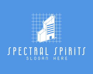 Blue Tower Blueprint logo design