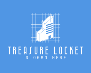 Blue Tower Blueprint logo design