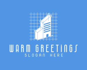 Blue Tower Blueprint logo design