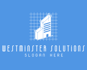 Blue Tower Blueprint logo design