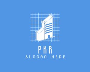 Blue Tower Blueprint logo design