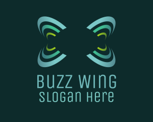 Spiral Butterfly Wings logo design