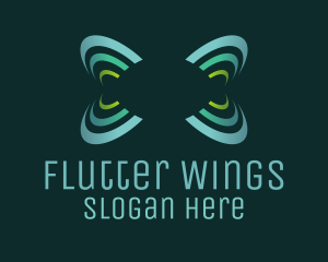 Spiral Butterfly Wings logo design