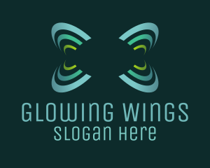 Spiral Butterfly Wings logo design