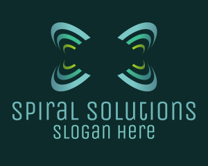 Spiral Butterfly Wings logo design