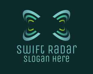 Radar - Spiral Butterfly Wings logo design