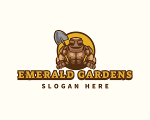 Mud Golem Shovel logo design