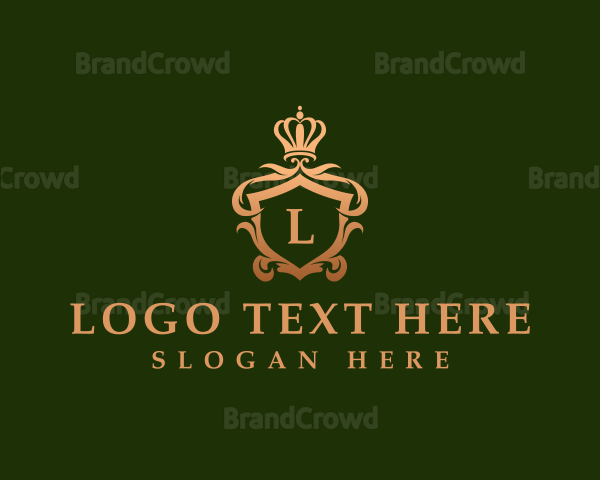 Deluxe Ornate Crown Crest Logo