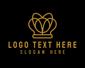 Luxury - Gold Crown Monarch logo design