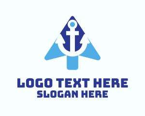 Freehand - Anchor Cursor Arrow logo design