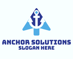 Anchor Cursor Arrow logo design