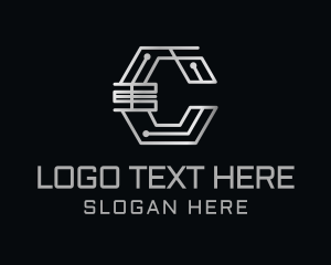 Program Developer - Digital Tech Letter C logo design