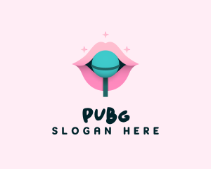 Sexy - Sweet Pastel Lips Lollipop logo design