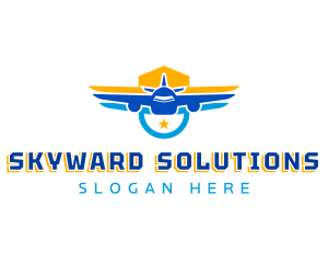 Pilot Airplane Aircraft logo design