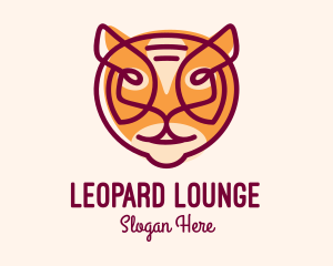 Linear Tiger Head logo design