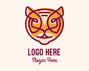 Beast - Linear Tiger Head logo design