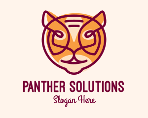 Linear Tiger Head logo design