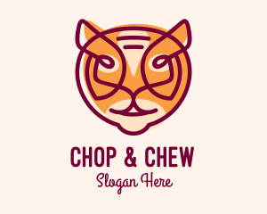Veterinarian - Linear Tiger Head logo design
