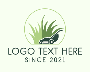 Cleaning - Grass Lawn Mower logo design