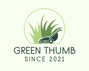Horticulture - Grass Lawn Mower logo design