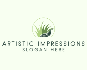 Grass Lawn Mower  logo design