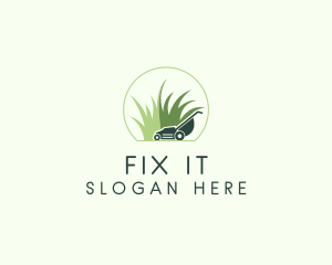 Grass Lawn Mower  logo design