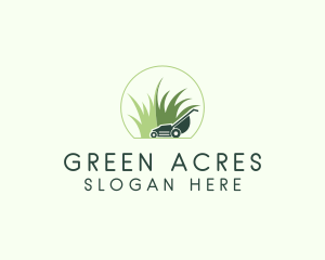 Mowing - Grass Lawn Mower logo design