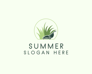 Grass Lawn Mower  logo design