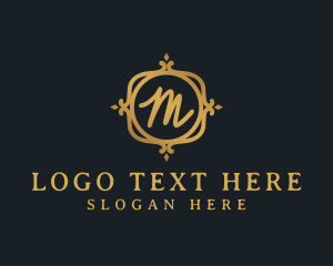 Luxury Gold Letter M Logo