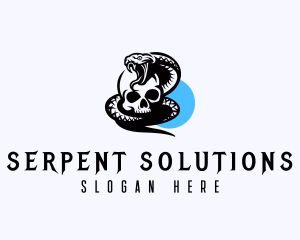 Skull Serpent Venom logo design