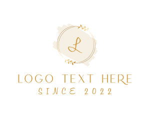 Gold - Gold Beauty Wreath Cosmetics logo design