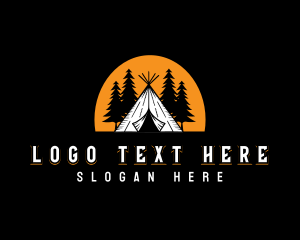 Outdoor Camping Teepee logo design