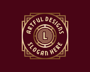 Luxury Art Deco Boutique logo design