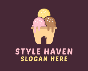 Ice Cream House  Logo