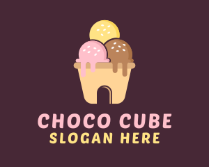 House - Ice Cream House logo design