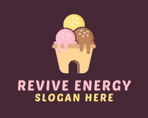 Ice Cream House  logo design