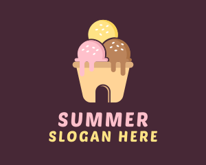 Ice Cream House  logo design