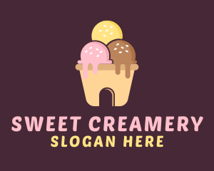 Ice Cream House  logo design