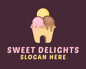 Ice Cream House  logo design