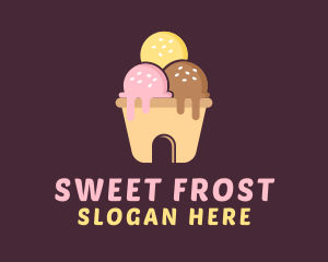 Ice Cream House  logo design