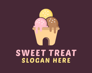 Sherbet - Ice Cream House logo design