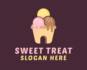 Ice Cream House  logo design