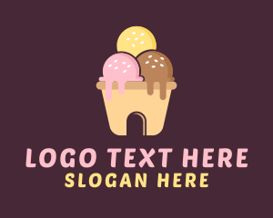 Popsicle - Ice Cream House logo design
