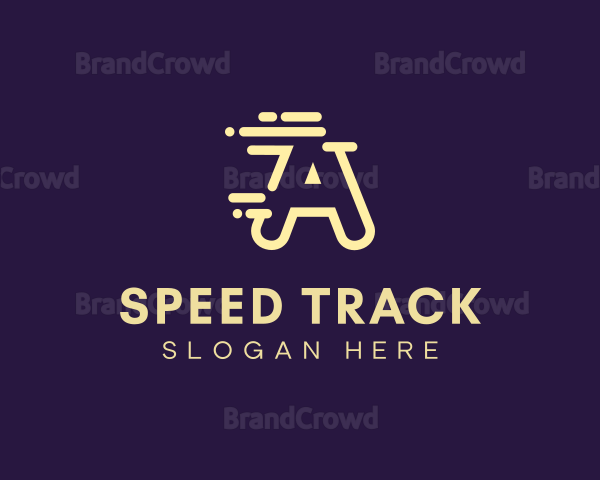 Fast Speed Lines Modern Letter A Logo