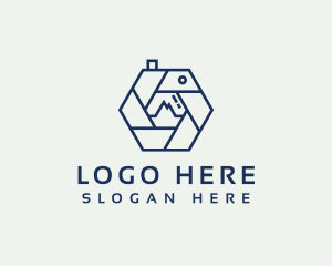 Video - Hexagon Camera Shutter logo design